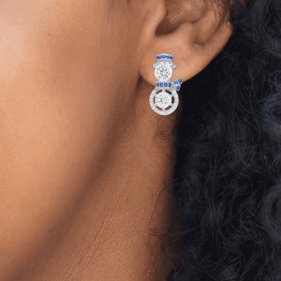 JTV Bella Luce  EXCLUSIVE SNOWMAN STERLING SILVER .925 Earrings - Picture 4 of 10